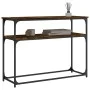 Engineered wood smoked oak console table 100x35.5x75 cm by , Side tables - Ref: Foro24-834067, Price: 49,05 €, Discount: %
