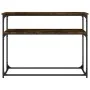 Engineered wood smoked oak console table 100x35.5x75 cm by , Side tables - Ref: Foro24-834067, Price: 49,05 €, Discount: %