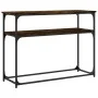 Engineered wood smoked oak console table 100x35.5x75 cm by , Side tables - Ref: Foro24-834067, Price: 49,05 €, Discount: %