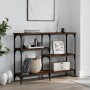 Engineered wood brown oak console table 102x29x75 cm by , Side tables - Ref: Foro24-834084, Price: 57,28 €, Discount: %