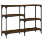 Engineered wood brown oak console table 102x29x75 cm by , Side tables - Ref: Foro24-834084, Price: 57,28 €, Discount: %