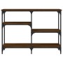 Engineered wood brown oak console table 102x29x75 cm by , Side tables - Ref: Foro24-834084, Price: 57,28 €, Discount: %