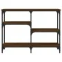 Engineered wood brown oak console table 102x29x75 cm by , Side tables - Ref: Foro24-834084, Price: 56,57 €, Discount: %