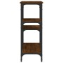 Engineered wood brown oak console table 102x29x75 cm by , Side tables - Ref: Foro24-834084, Price: 57,28 €, Discount: %