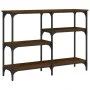 Engineered wood brown oak console table 102x29x75 cm by , Side tables - Ref: Foro24-834084, Price: 56,57 €, Discount: %
