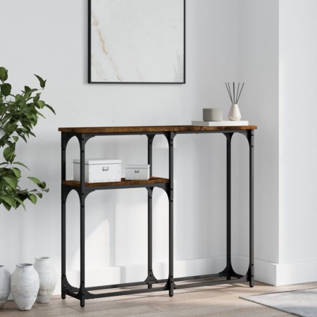 Konsolentisch Holzwerkstoff Räuchereiche 90x22,5x75 cm von , Seitentische - Ref: Foro24-834092, Preis: 41,44 €, Rabatt: %