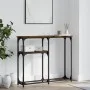 Engineered wood smoked oak console table 90x22.5x75 cm by , Side tables - Ref: Foro24-834092, Price: 40,90 €, Discount: %