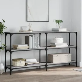 Engineered wood gray Sonoma console table 150x29x75 cm by , Side tables - Ref: Foro24-834108, Price: 82,10 €, Discount: %