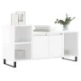 Glossy white plywood TV cabinet 100x35x55 cm by , TV Furniture - Ref: Foro24-831326, Price: 70,35 €, Discount: %
