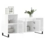 Glossy white plywood TV cabinet 100x35x55 cm by , TV Furniture - Ref: Foro24-831326, Price: 70,35 €, Discount: %