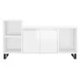Glossy white plywood TV cabinet 100x35x55 cm by , TV Furniture - Ref: Foro24-831326, Price: 70,35 €, Discount: %