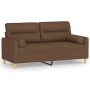 2-seater sofa with brown fabric cushions 140 cm by , Sofas - Ref: Foro24-3200824, Price: 225,83 €, Discount: %