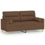 2-seater sofa with brown fabric cushions 140 cm by , Sofas - Ref: Foro24-3200824, Price: 222,35 €, Discount: %