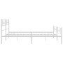 Metallbettgestell mit Kopf- und Fußteil weiß 183x213 cm von , Betten und Lattenroste - Ref: Foro24-355339, Preis: 134,08 €, R...