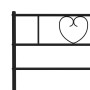 Estructura de cama con cabecero metal negro 90x190 cm