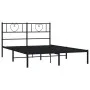 Estructura de cama con cabecero metal negro 120x190 cm de , Camas y somieres - Ref: Foro24-355460, Precio: 103,30 €, Descuent...