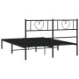 Bed frame with black metal headboard 120x190 cm by , Beds and slatted bases - Ref: Foro24-355460, Price: 103,30 €, Discount: %