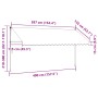 Toldo manual retráctil con LED naranja y marrón 400 cm