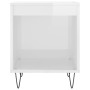 Glossy white engineered wood bedside table 40x35x50 cm by , Nightstands - Ref: Foro24-830720, Price: 37,67 €, Discount: %