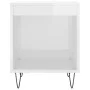 Glossy white engineered wood bedside table 40x35x50 cm by , Nightstands - Ref: Foro24-830720, Price: 37,17 €, Discount: %
