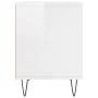 Glossy white engineered wood bedside table 40x35x50 cm by , Nightstands - Ref: Foro24-830720, Price: 37,67 €, Discount: %