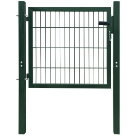 Green steel fencing gate 105x150 cm by vidaXL, garden gates - Ref: Foro24-142028, Price: 167,03 €, Discount: %
