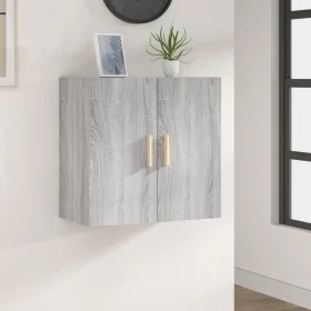Sonoma-Wandschrank aus grauem Sperrholz, 60 x 30 x 60 cm von , Schließfächer und Lagerschränke - Ref: Foro24-817592, Preis: 5...