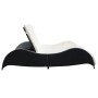 Double sun lounger with black synthetic rattan cushion by vidaXL, Loungers - Ref: Foro24-41977, Price: 343,93 €, Discount: %