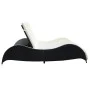 Double sun lounger with black synthetic rattan cushion by vidaXL, Loungers - Ref: Foro24-41977, Price: 335,06 €, Discount: %
