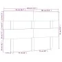 Bettkopfteil aus massivem weißem Kiefernholz, 184 x 3 x 81 cm von , Kopf- und Fußteile - Ref: Foro24-819086, Preis: 44,69 €, ...