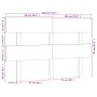 Bettkopfteil aus massivem weißem Kiefernholz, 184 x 3 x 81 cm von , Kopf- und Fußteile - Ref: Foro24-819086, Preis: 45,27 €, ...