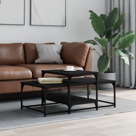 Mesa de centro madera de ingeniería negro 102x60x45 cm by , Coffee table - Ref: Foro24-835314, Price: 46,72 €, Discount: %