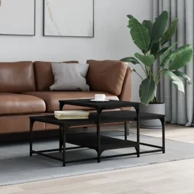 Mitteltisch aus schwarzem Ingenieurholz 102x60x45 cm von , Couchtisch - Ref: Foro24-835314, Preis: 46,32 €, Rabatt: %