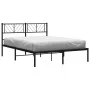 Bed frame with black metal headboard 120x200 cm by , Beds and slatted bases - Ref: Foro24-372177, Price: 92,14 €, Discount: %