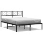 Bed frame with black metal headboard 140x200 cm by , Beds and slatted bases - Ref: Foro24-372180, Price: 95,42 €, Discount: %
