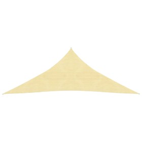 Toldo de vela triangular HDPE 3,6x3,6x3,6 m beige