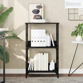 Black engineered wood shelf 50x33x82 cm by , Bookcases and shelves - Ref: Foro24-835264, Price: 38,91 €, Discount: %