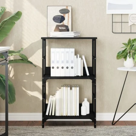 Schwarzes Holzwerkstoffregal 50x33x82 cm von , Bücherregale und Regale - Ref: Foro24-835264, Preis: 39,22 €, Rabatt: %