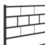 Estructura de cama cabecero y estribo metal negro 140x190 cm de , Camas y somieres - Ref: Foro24-355677, Precio: 96,85 €, Des...