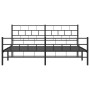 Estructura de cama cabecero y estribo metal negro 183x213 cm de , Camas y somieres - Ref: Foro24-355682, Precio: 119,56 €