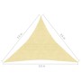 HDPE triangular sail awning 3.6x3.6x3.6 m beige by vidaXL, Umbrellas - Ref: Foro24-42285, Price: 20,10 €, Discount: %