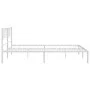 Estructura de cama de metal con cabecero blanco 183x213 cm de , Camas y somieres - Ref: Foro24-372233, Precio: 98,17 €, Descu...