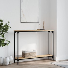 Mesa consola madera de ingeniería roble Sonoma 100x22,5x75 cm de , Mesas auxiliares - Ref: Foro24-834016, Precio: 38,34 €
