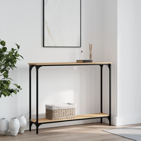 Sonoma oak engineered wood console table 100x22.5x75 cm by , Side tables - Ref: Foro24-834016, Price: 38,34 €, Discount: %