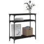 Black engineered wood console table 75x29x75 cm by , Side tables - Ref: Foro24-834040, Price: 47,89 €, Discount: %