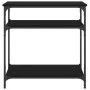 Black engineered wood console table 75x29x75 cm by , Side tables - Ref: Foro24-834040, Price: 47,89 €, Discount: %