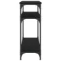 Black engineered wood console table 75x29x75 cm by , Side tables - Ref: Foro24-834040, Price: 47,89 €, Discount: %