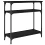 Black engineered wood console table 75x29x75 cm by , Side tables - Ref: Foro24-834040, Price: 47,89 €, Discount: %