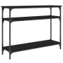 Black engineered wood console table 100x29x75 cm by , Side tables - Ref: Foro24-834035, Price: 53,52 €, Discount: %