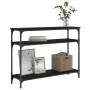 Black engineered wood console table 100x29x75 cm by , Side tables - Ref: Foro24-834035, Price: 52,86 €, Discount: %